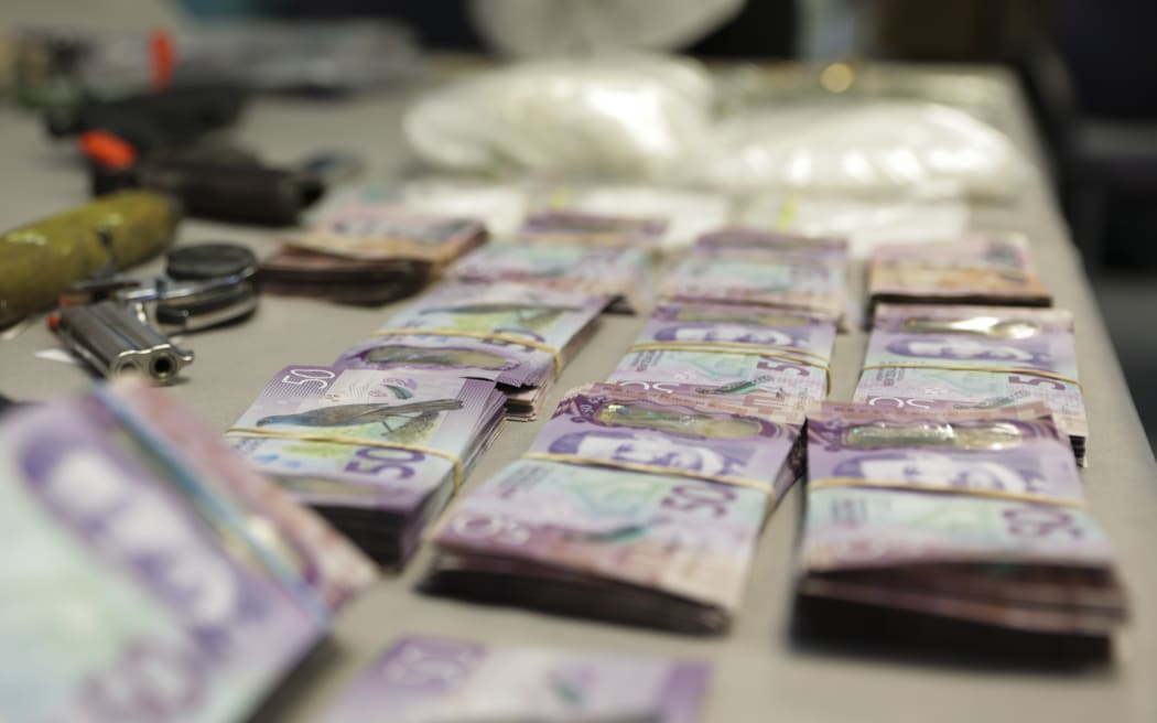 Some of the cash that was seized during the searches