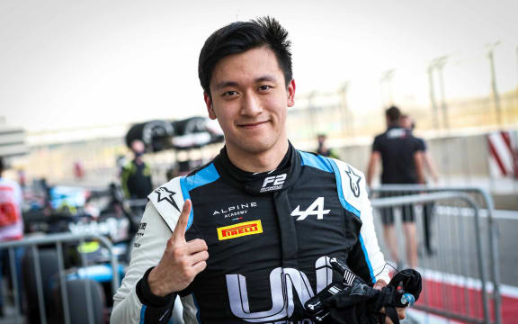 Chinese motor racing driver Zhou Guanyu.
