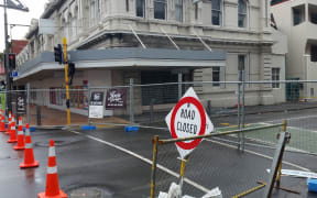 The cordon in central Wellington.