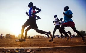 South Sudanese Olympic hopefuls train in Juba for a chance to qualify for the Rio  Olympics.
