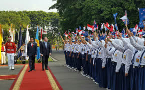 Prime Minister John Key and Indonesian President Joko Widodo.