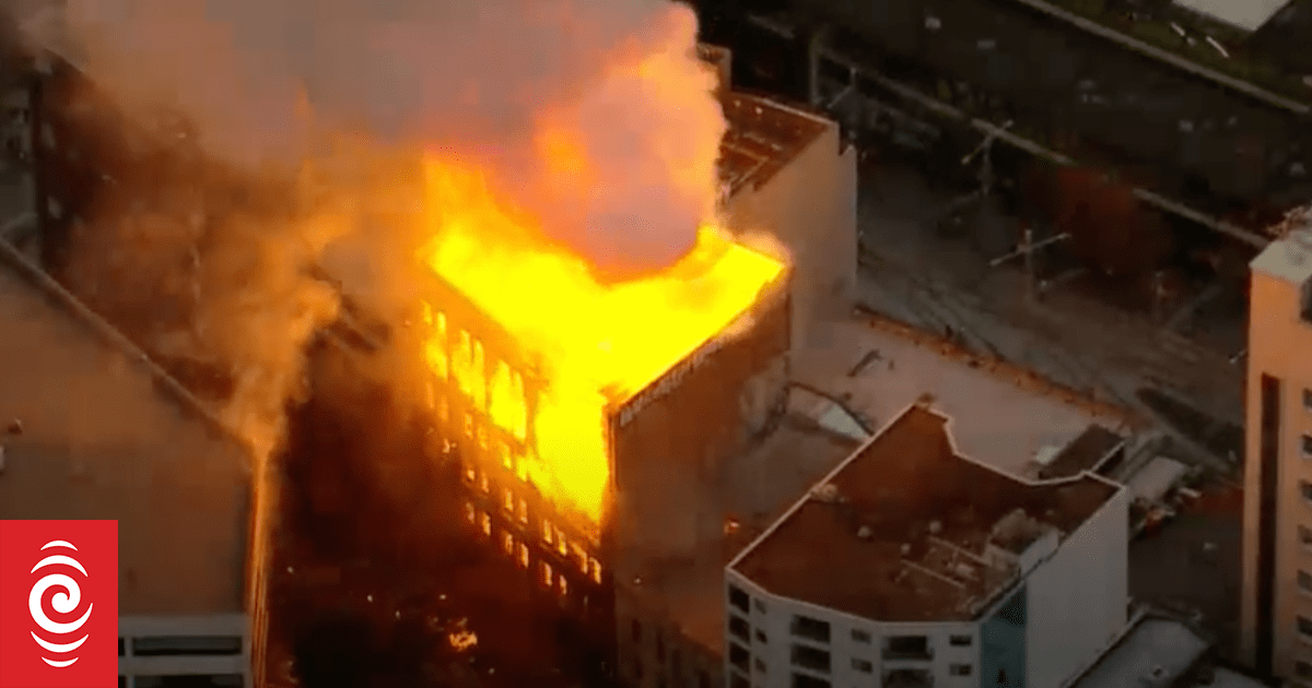 Building in central Sydney starts collapsing after massive fire breaks out