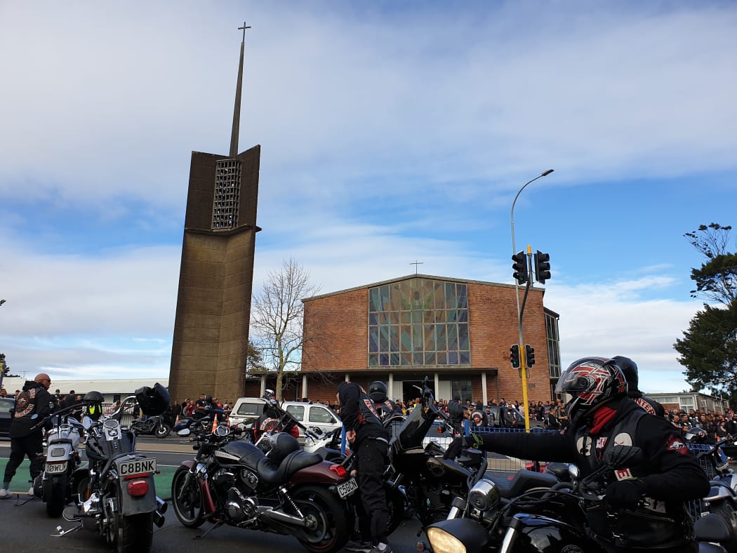 Police close roads as helicopter monitors gang funeral in Auckland RNZ News