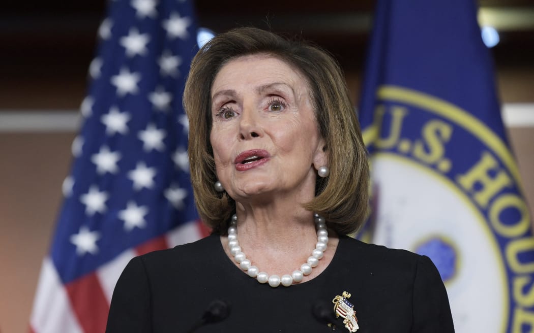 House Speaker Nancy Pelosi speaks during her weekly press conference today on July 14, 2022 at HVC/Capitol Hill in Washington DC, USA.