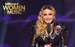 Madonna delivering her acceptance speech at the 2016 Billboard awards