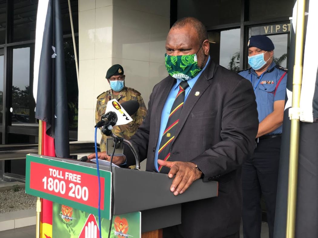 Papua New Guinea's Prime Minister James Marape announces a two-week lockdown in the capital Port Moresby amid a surge in covid-19 cases, 27 July 2020.