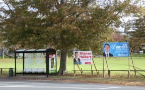 Political hoardings for the Northcote by-election