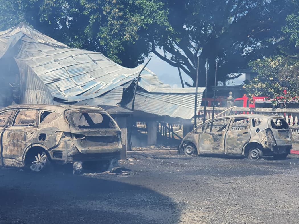 Vehicles burnt out at the Office of the Regulator