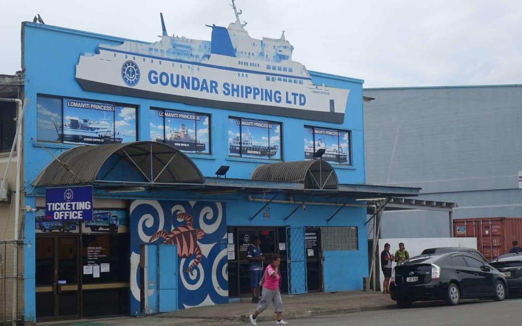 The offices of Fiji inter-island ferry company Goundar Shipping in Suva.