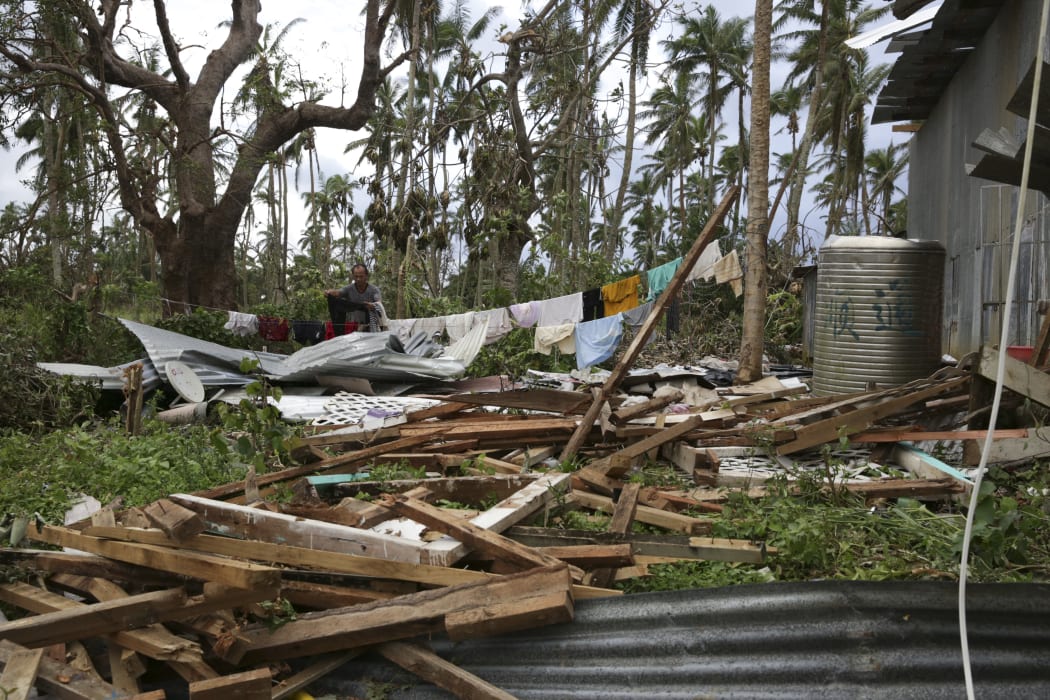 The destruction left in the wake of Tropical Cyclone Gita in Tonga.