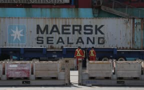 Shipping containers of garbage from container ship Anna Maersk are loaded on to trucks and stacked for holding at Global Container Terminals, at Deltaport in Tsawwassen, BC, Canada June 29, 2019.