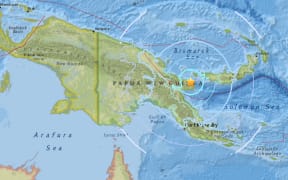 The quake struck to the northeast of Papua New Guinea.