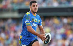Jarryd Hayne in action for the Eels in May