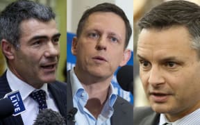 Nathan Guy, Peter Thiel and James Shaw.