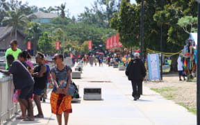 Port Vila generic - people walking at seafront