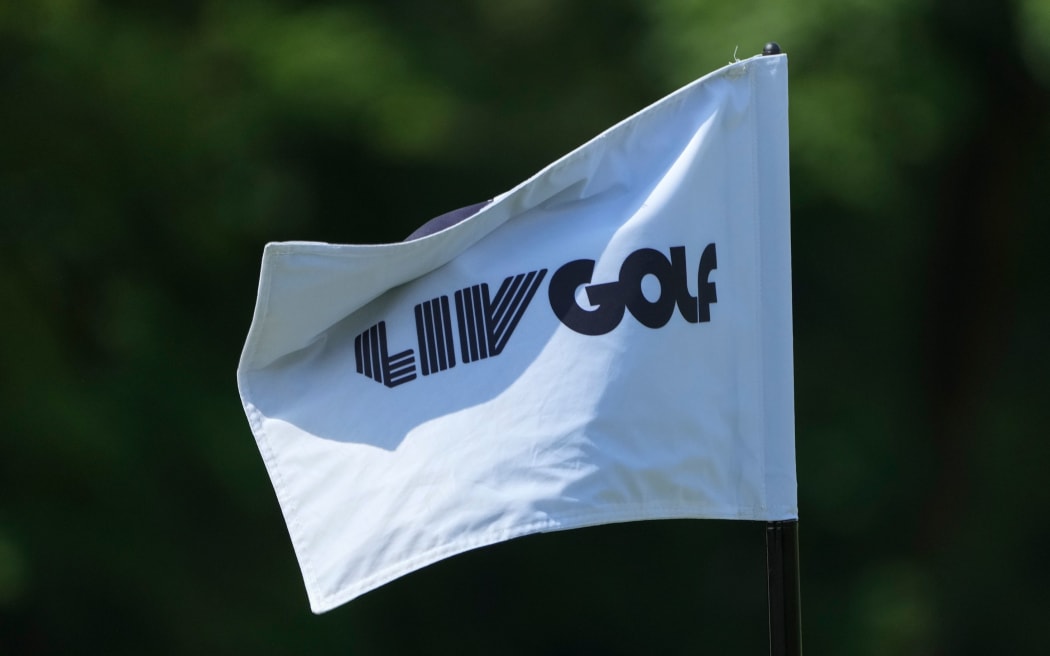 The LIV Golf hole flag