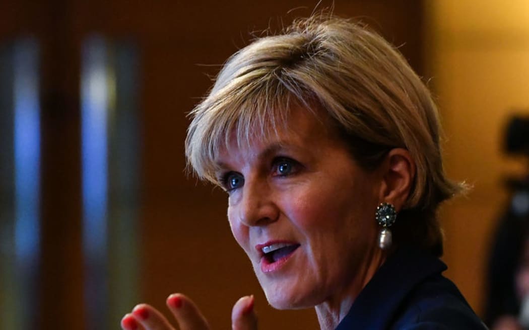 Australia's Foreign Minister Julie Bishop