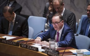 John Key addressing the Security Council meeting on the situation in Syria 21 September 2016
