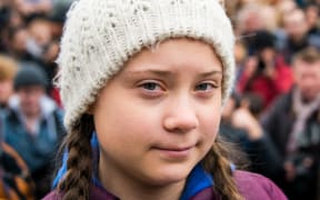 Greta Thunberg at a rally in Hamburg, Germany.