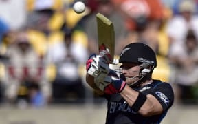 Brendon McCullum during the match in Wellington against England.