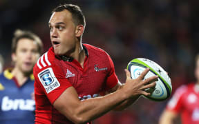 The Crusaders' fullback Israel Dagg in action.