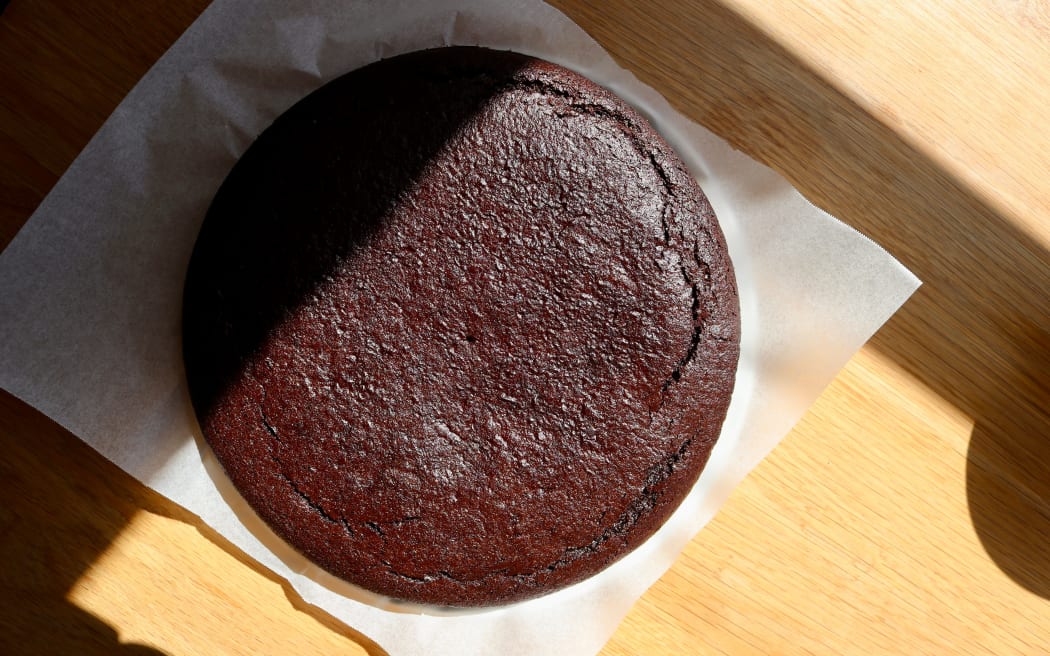 Uniced chocolate cake made by Alby Hailes