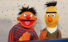 Sesame Street Muppets Ernie (L) and Bert.