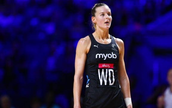 Katrina Rore in the 2019 Netball World Cup final in Liverpool.