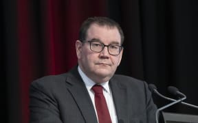 140520 BUDGET 2020 POOL PHOTO 
Finance Minister Grant Robertson delivers 2020 Budget to media in lockup @ banquet hall parliament Wellington  first day Covid level 2
Pictured: Grant Robertson MOF
