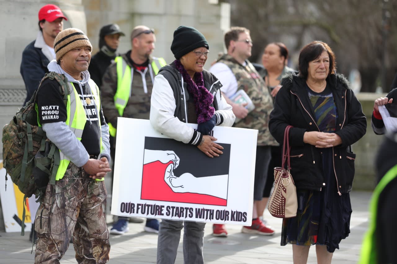 Hundreds rally to call for change at Oranga Tamariki | RNZ News