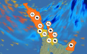 Rain and wind warnings and watches were in place for parts of the upper North Island on Monday morning.