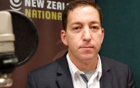 Glenn Greenwald in Radio New Zealand's Auckland studio.