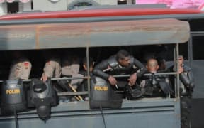 Indonesian police respond to large anti-racism protests, Jayapura, 19 August 2019