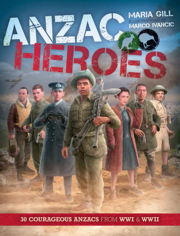 The book cover of ANZAC Heroes.