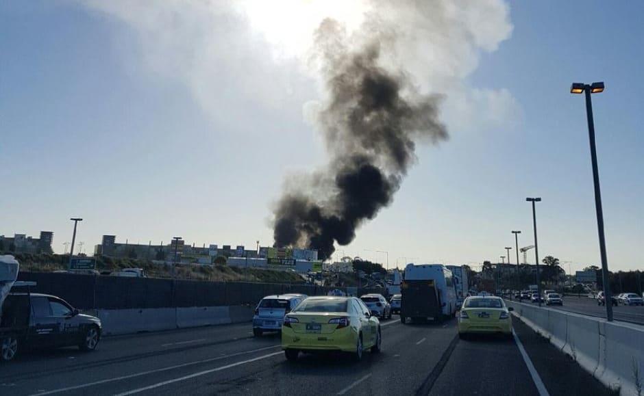 Smoke has been seen billowing from the scene of the crash.