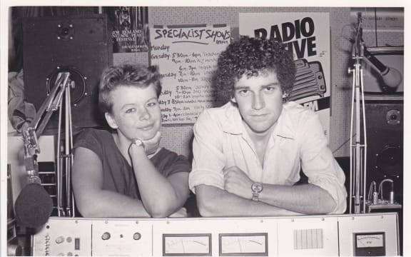 1984 Radio Active co-managers Linda Dale and Stu Birch.