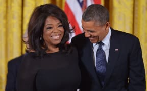 Oprah Winfrey with former US President Barack Obama in 2013.