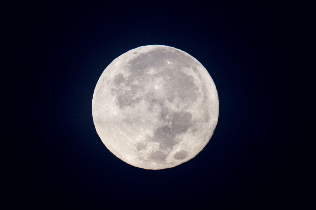 The supermoon seen in Yangon on 4 December.