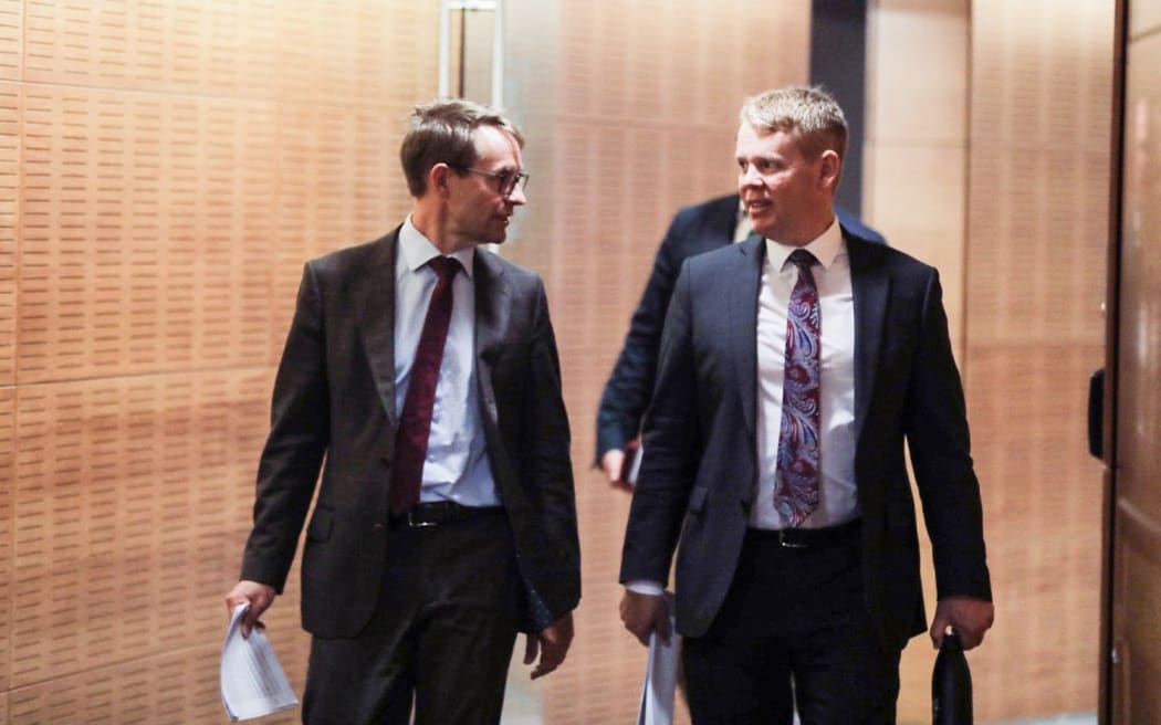 Director-General of Health Dr Ashley Bloomfield and Covid-19 Response Minister Chris Hipkins.
