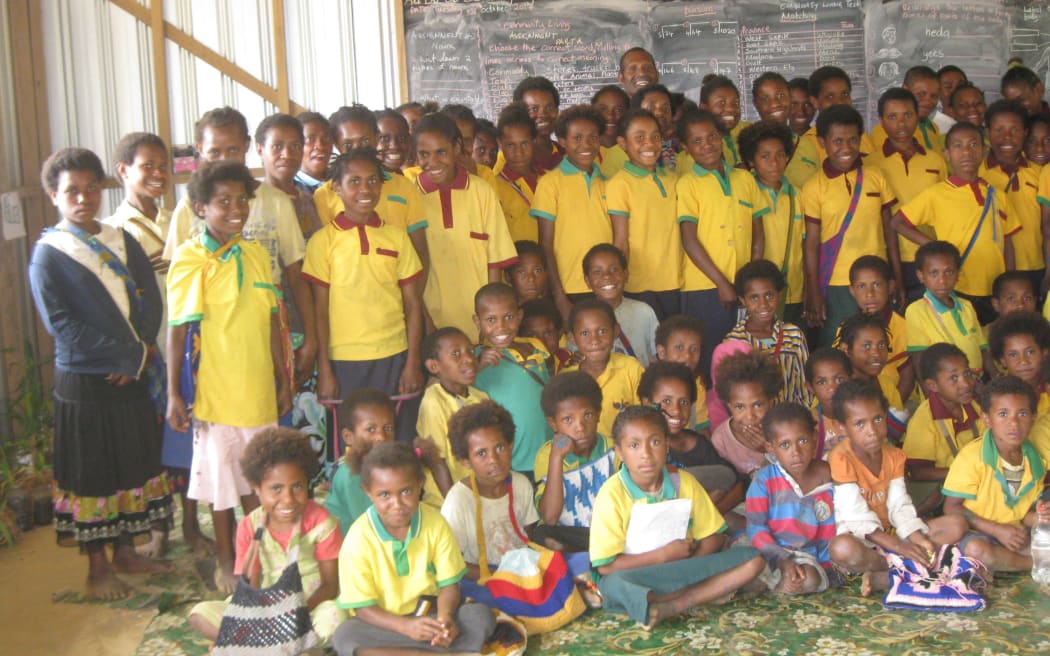 Students of Onamuna Community School in PNG’s Eastern Highlands province.