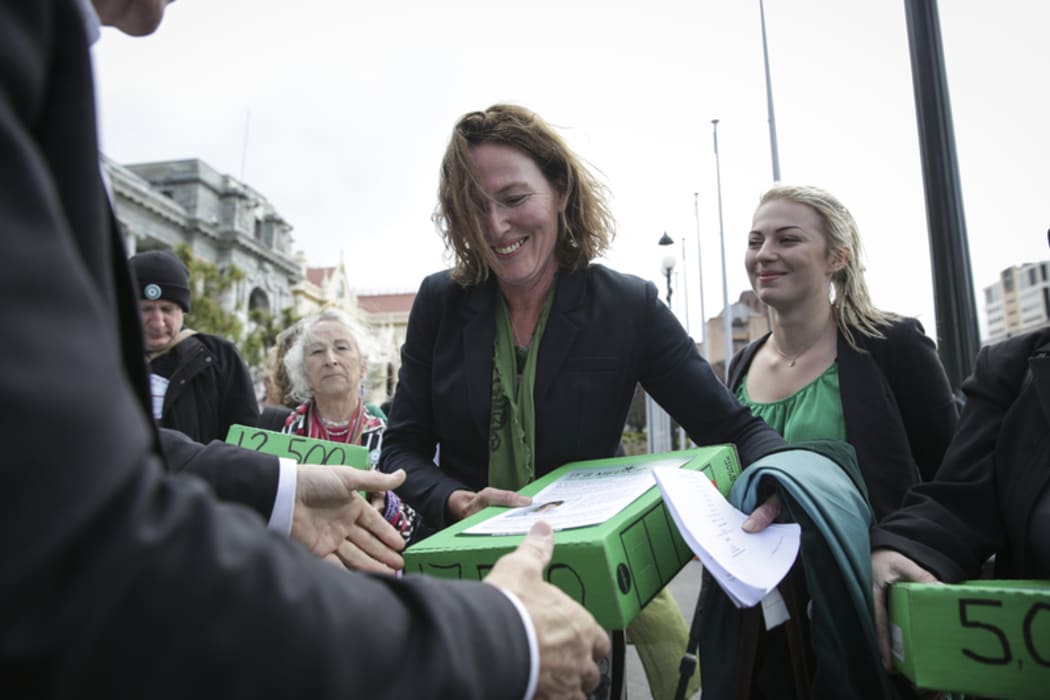 Members of Parliaments, lobists and supports gathered outside Parliament with petition to legalise cannabis, 17,000 people signed the petition. Rose Renton hands over the petitions