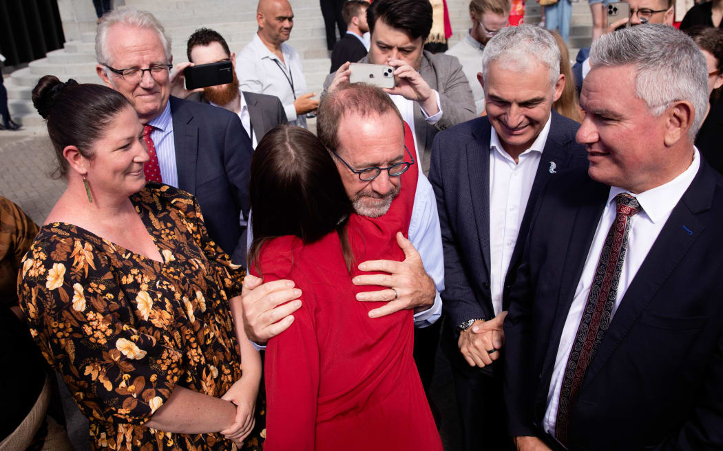 Crowds applaud outgoing PM Jacinda Ardern as she leaves parliament for the final time as Prime Minister