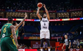 Tall Blacks shooting guard Corey Webster against Brazil and the FIBA Basketball World Cup in China.