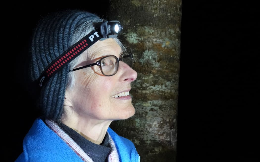 Bay Bush Action volunteers in Northland - Volunteer kiwi monitor Peggy Burbank