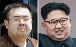 Kim Jong-nam, left, and Kim Jong-un