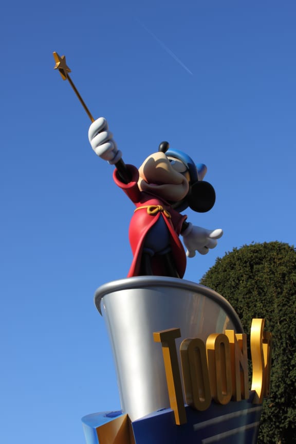 Mickey Mouse - Sorcerer's Apprentice statue at the Walt Disney Studios in Paris