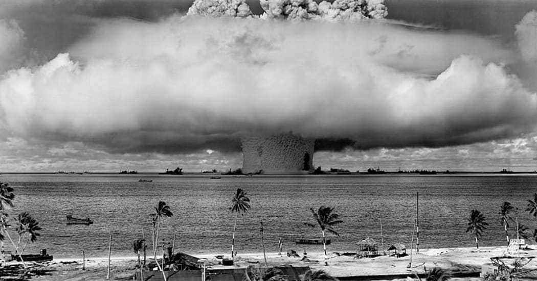 Nuclear test explosion at Bikini Atoll for Operation Crossroads, Marshall Islands, 1945/6