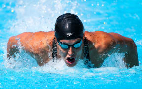 New Zealand para-swimmer Sophie Pascoe competing at the 2018 Commonwealth Games