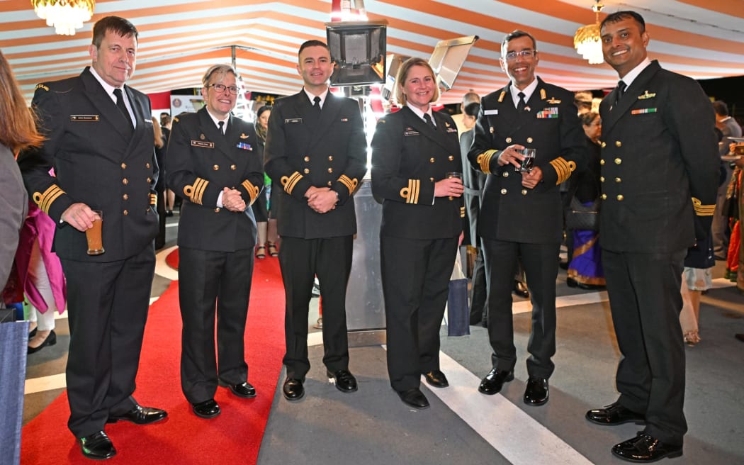 Officers from the Indian Navy and Royal New Zealand Navy.