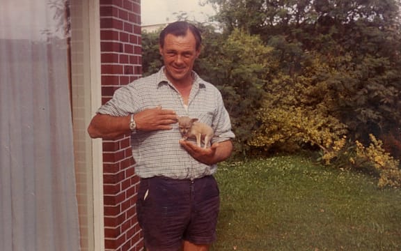 A portrait of Bill Hopkins, Bruce's dad.